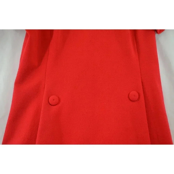 Vintage Red Polyester Shift Dress Fortrel Knit Dress with Button  Detail Tricot - Picture 2 of 10
